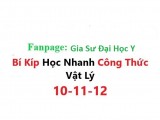 Bí kíp nhớ nhanh công thức vật lí THPT