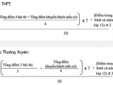 Cách Tính Điểm Tốt Nghiệp THPT Năm 2019