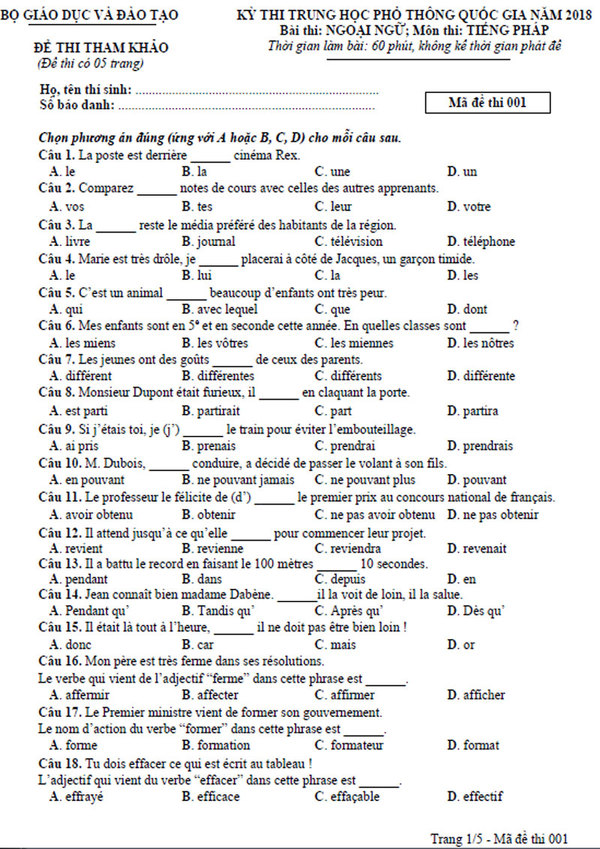 de-thi-tieng-phap-gia-su-dai-hoc-y